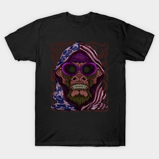 Fashion Monkey street art T-Shirt by JiraDesign